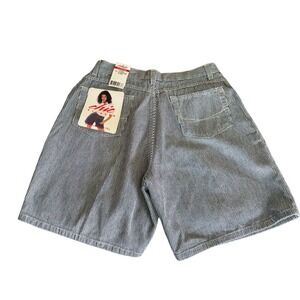 Vintage 90's Chic Women's Size 14 Average Shorts Pleated Seersucker Denim New